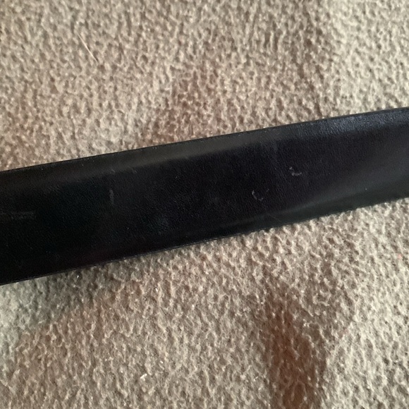 Men’s CAF black leather dress belt.  Silver buckle. Size  36/90 - Picture 5 of 5